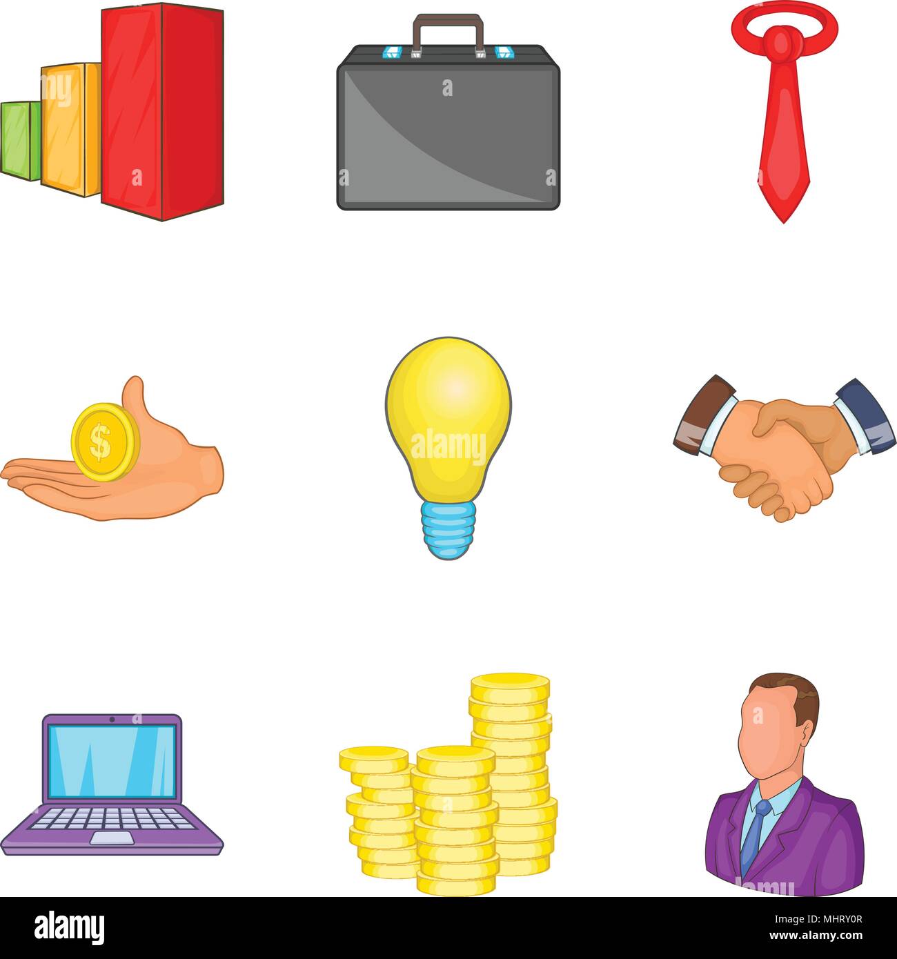 Job case icons set, cartoon style Stock Vector Image & Art - Alamy