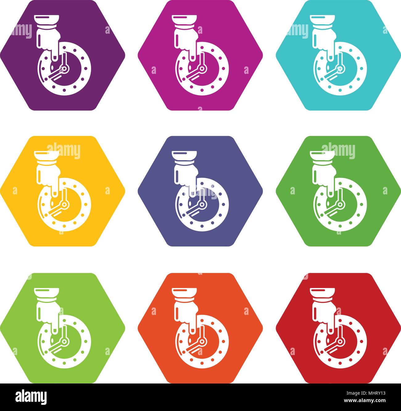Save time icons set 9 vector Stock Vector Image & Art - Alamy