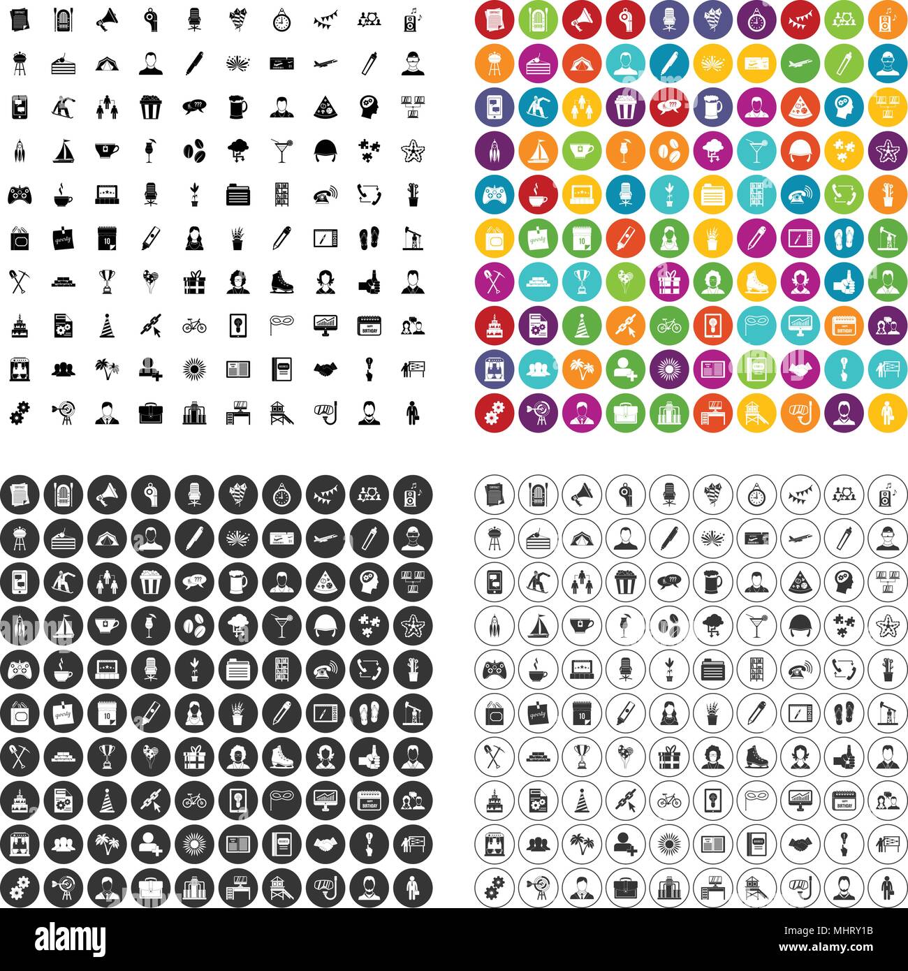 Team building icons black Stock Vector Images - Alamy