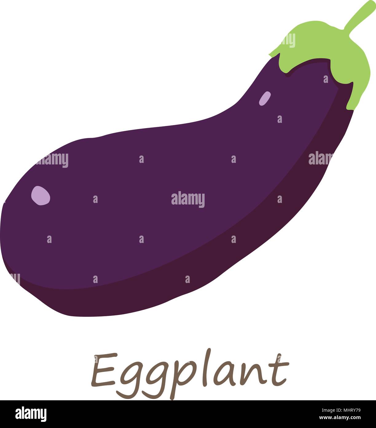 Eggplant icon, isometric style Stock Vector