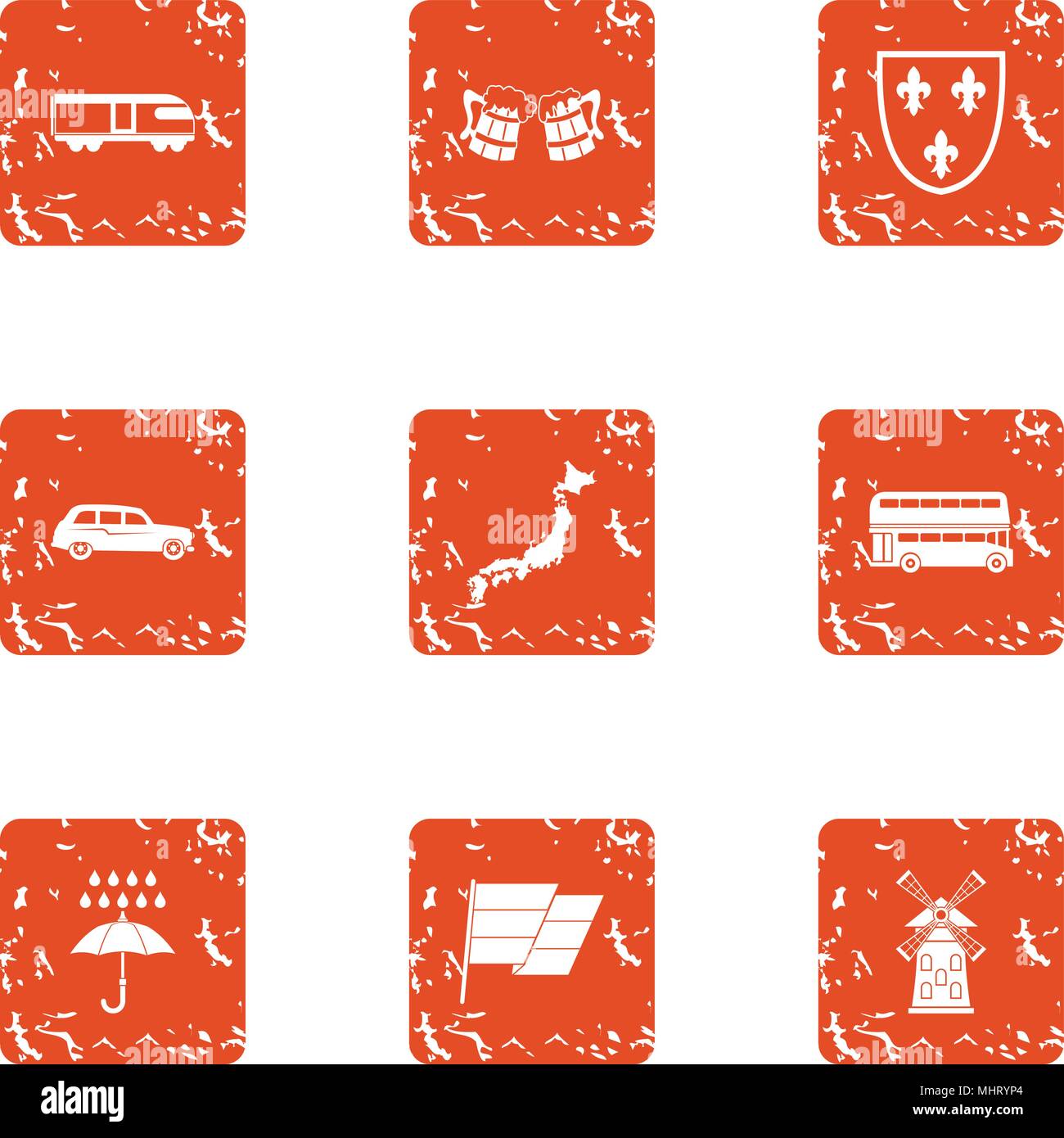 Modern icons set, grunge style Stock Vector Image & Art - Alamy