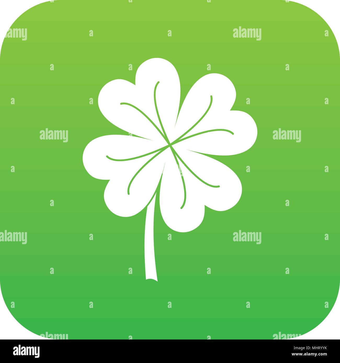 Clover leaf icon digital green Stock Vector Image & Art - Alamy