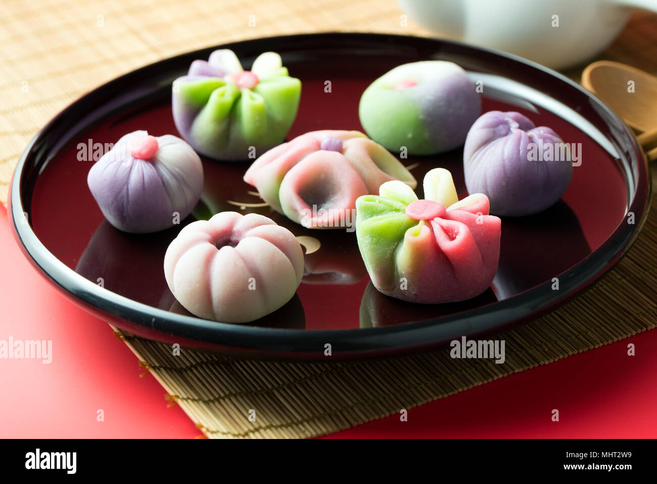 Japanese traditional confectionery wagashi Stock Photo Alamy