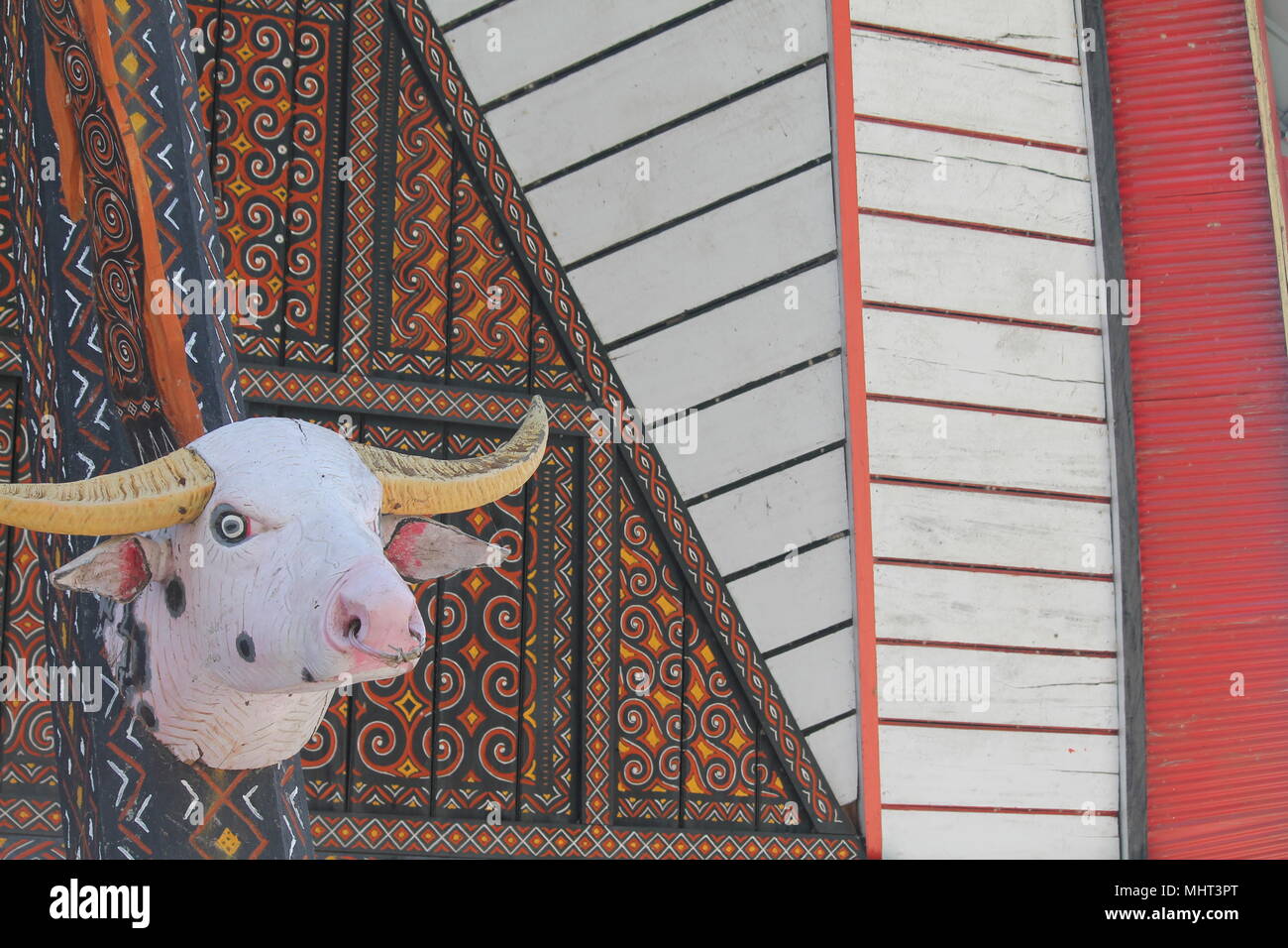 Rumah adat toraja di villa suppiran, majene Stock Photo