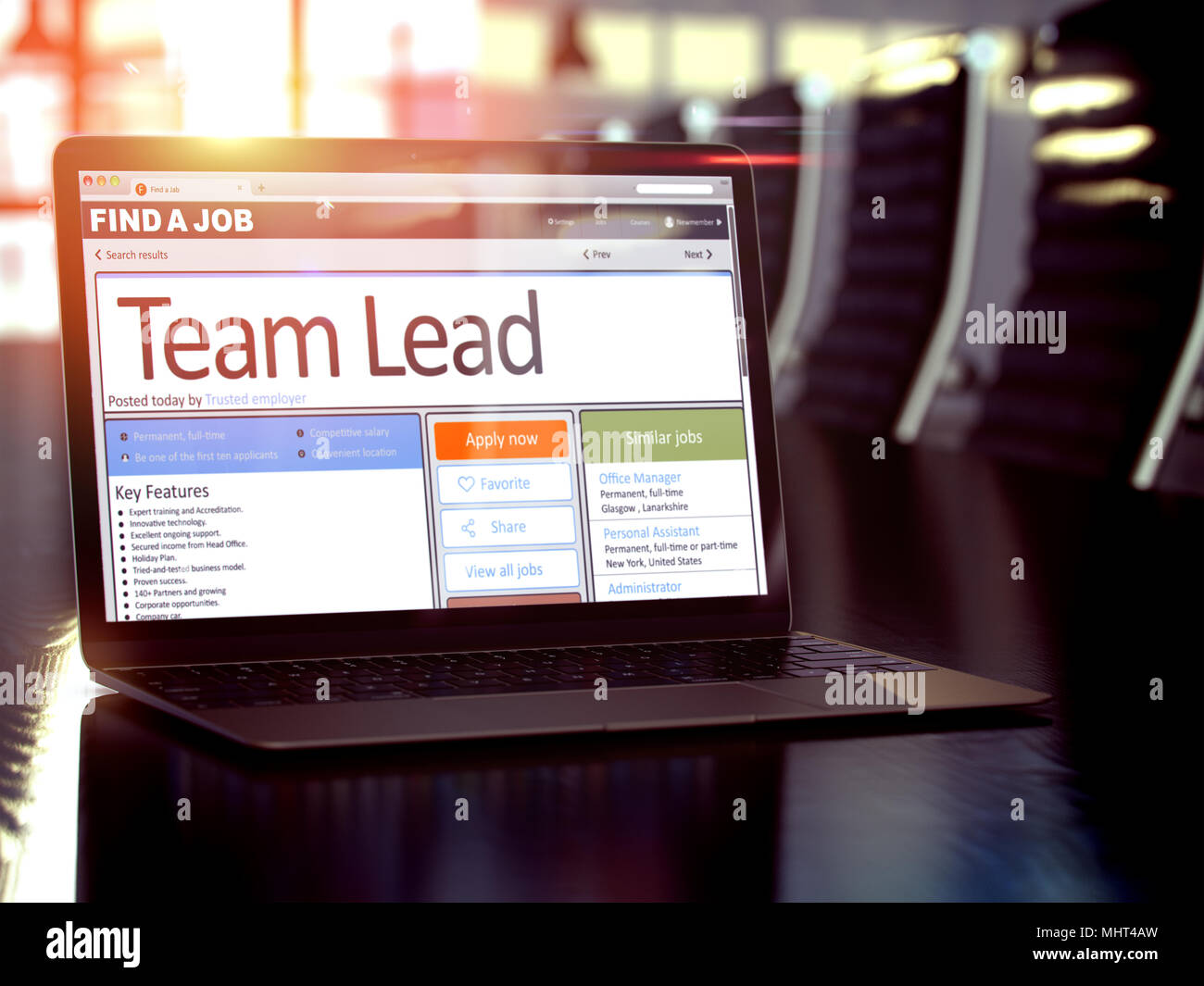 Team Lead Job Vacancy. 3D Stock Photo Alamy