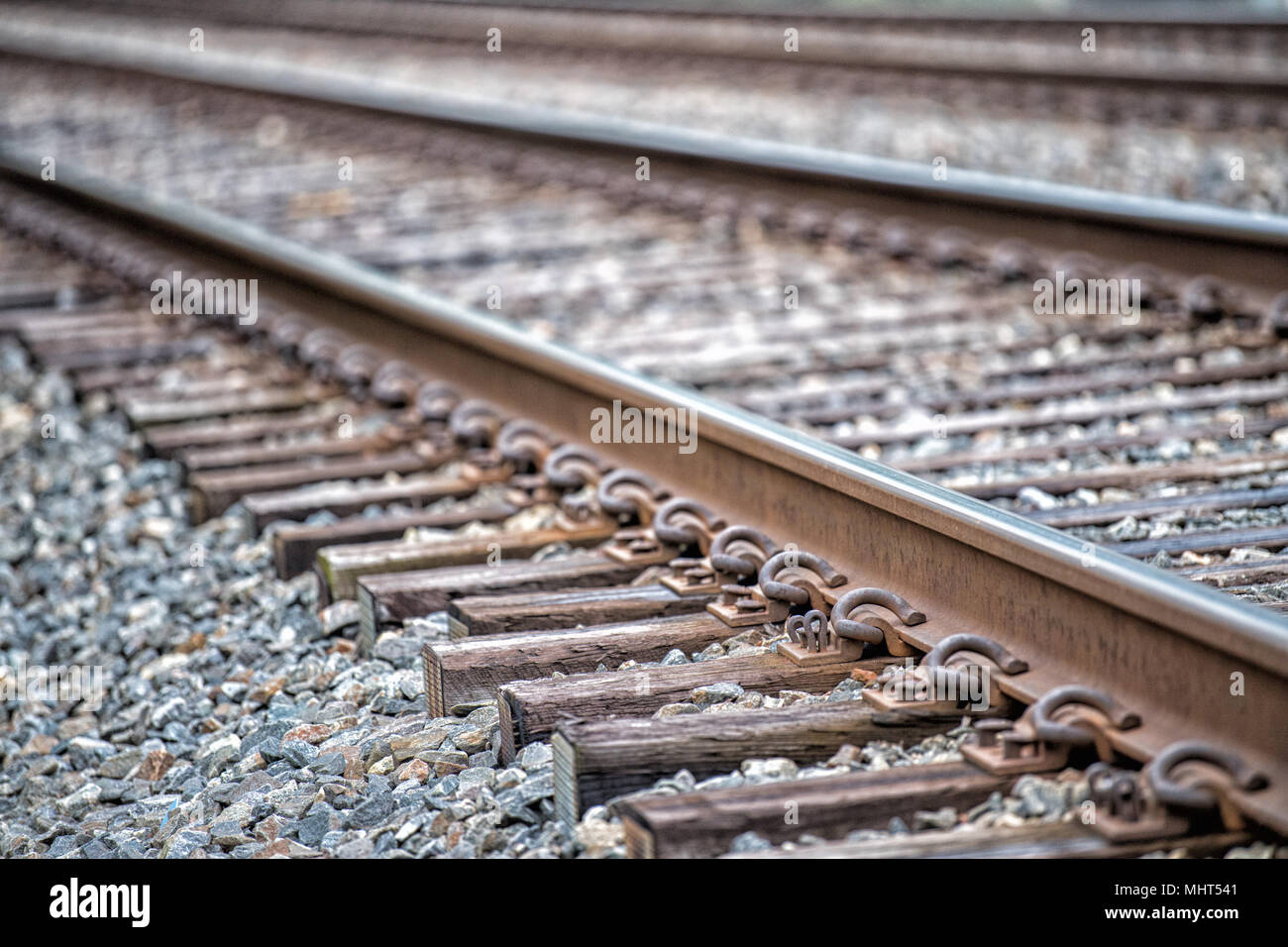 Train Tracks Rear Train tracks close up hi-res stock photography and images - Alamy
