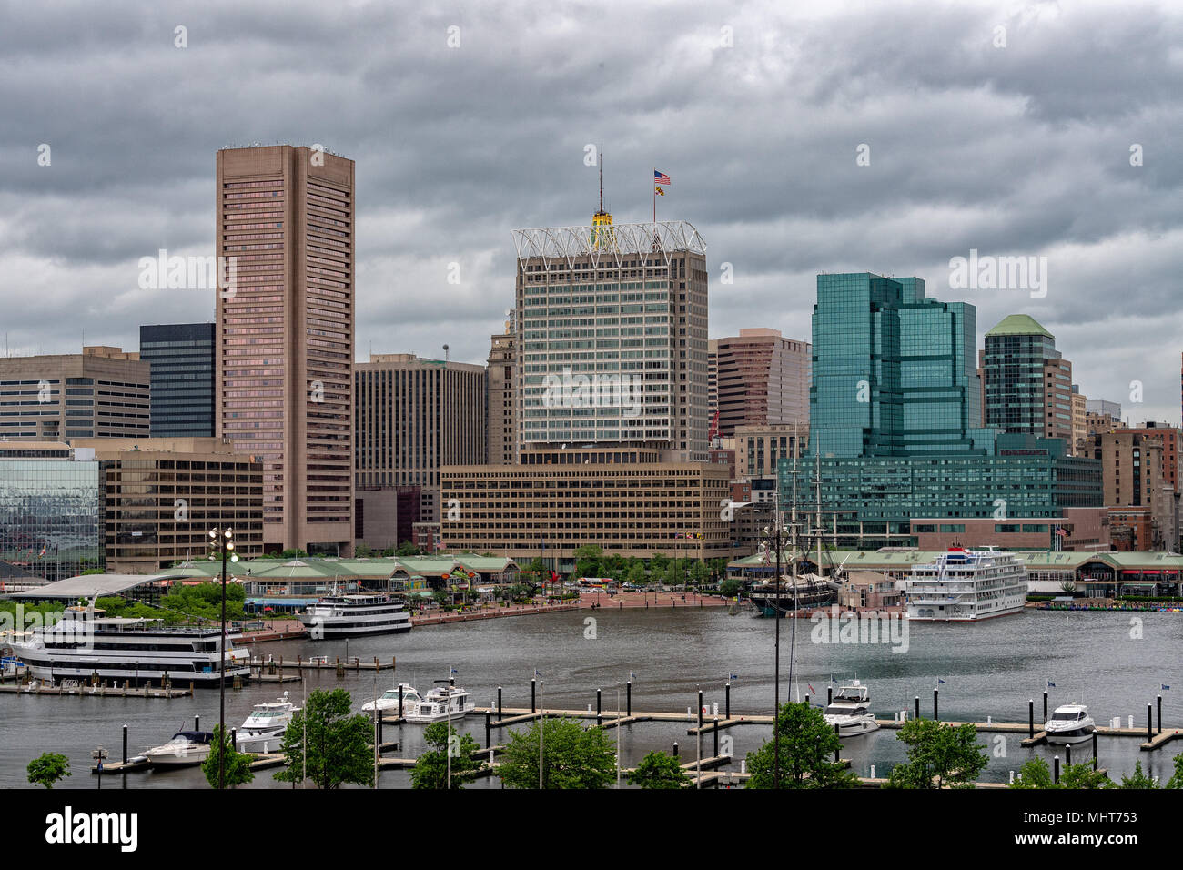 Baltimore aerial view panorama cityscape landscape Stock Photo - Alamy