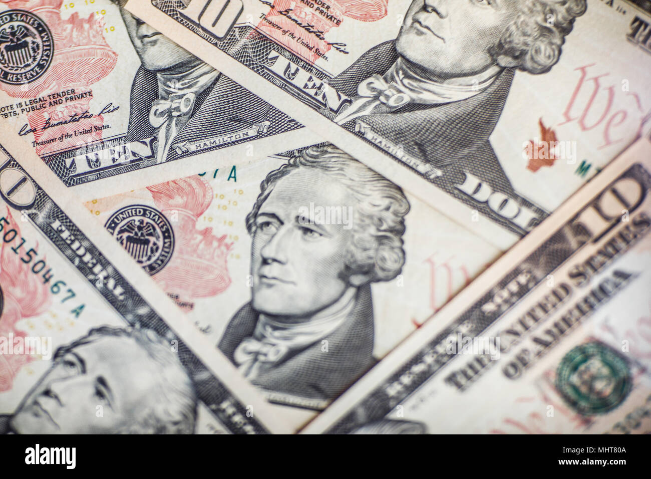 American Dollars Close up Stock Photo