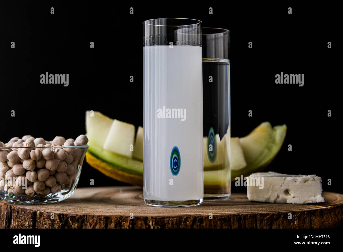 Rakı is an unsweetened, aniseflavored alcoholic drink that is popular in Turkey Stock Photo Alamy