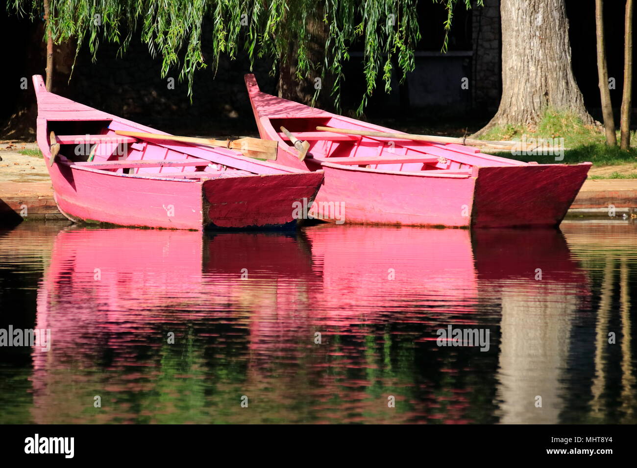 Pink Rowboat Pnk boats hi-res stock photography and images - Alamy