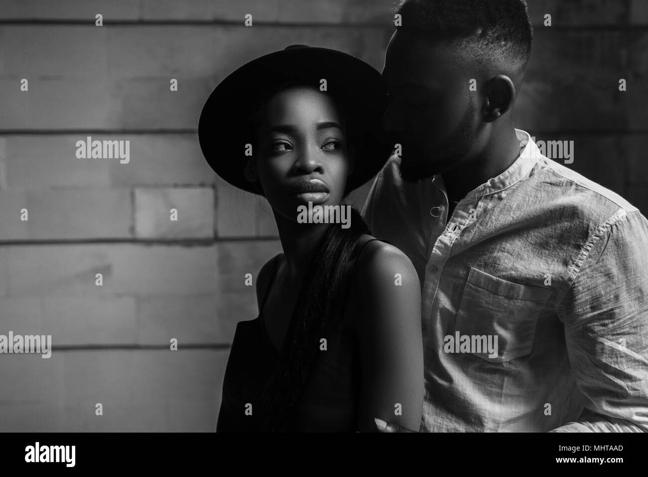 Portrait of a beautiful African American couple. Stock Photo