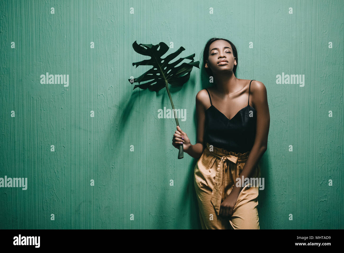 African american model posing hi-res stock photography and images - Alamy