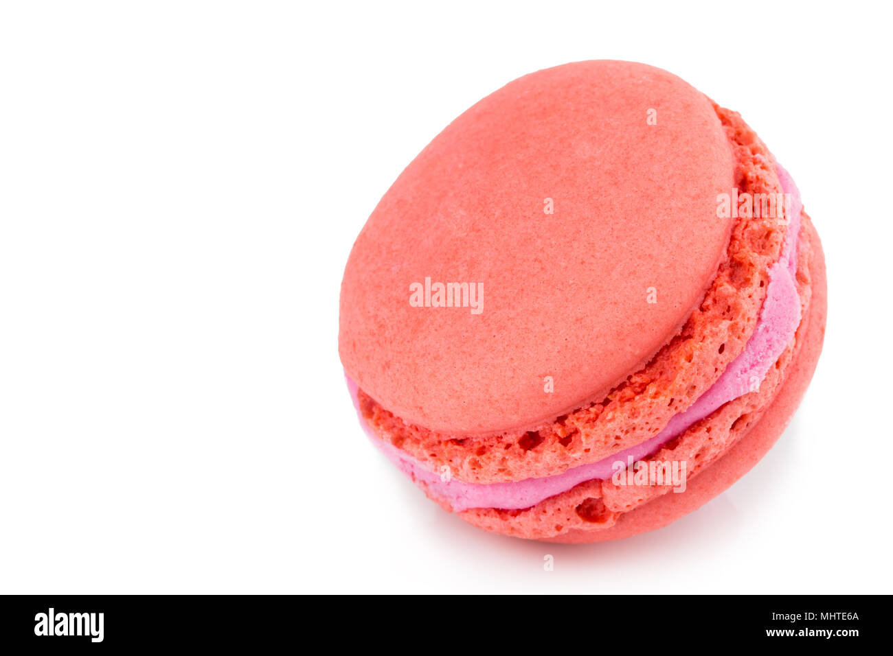 Cake macaron or macaroon isolated on white background, sweet and ...