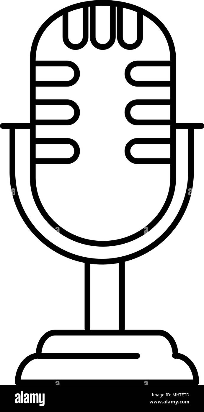 retro microphone isolated icon Stock Vector Image & Art - Alamy