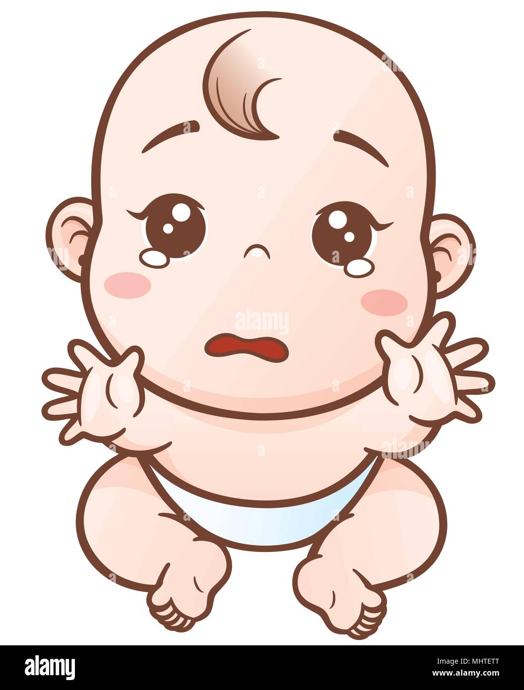 Vector Illustration of Cartoon Cute Baby Stock Vector Image & Art - Alamy