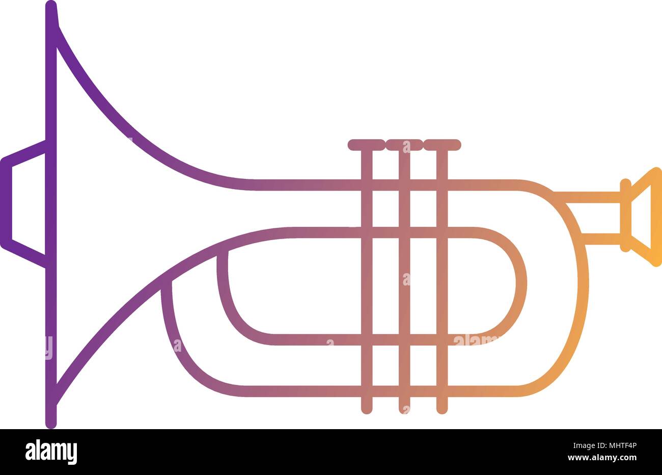 trumpet musical instrument icon Stock Vector Image & Art - Alamy