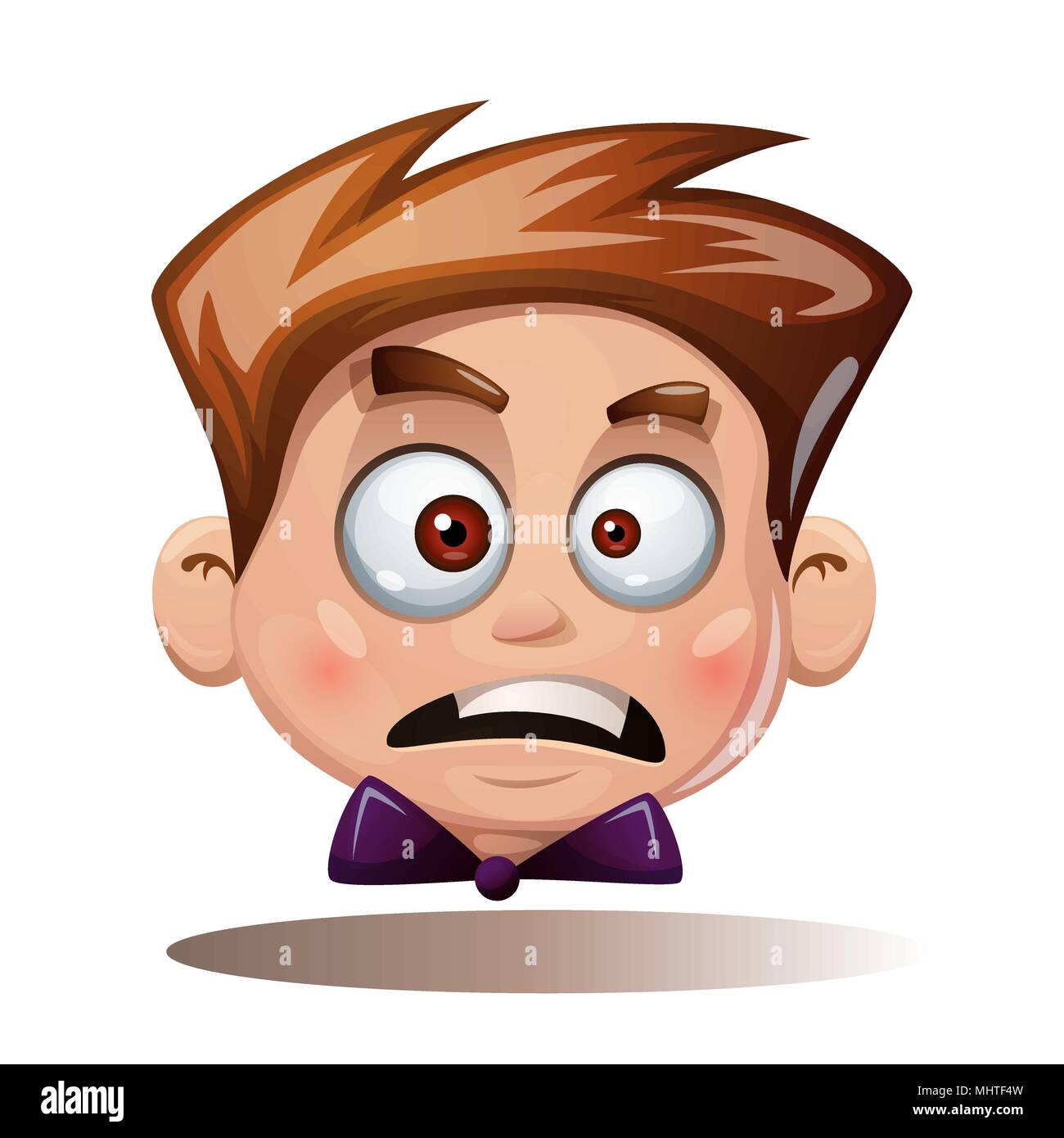 Cartoon head boy. Funny smiley Stock Vector Image & Art - Alamy