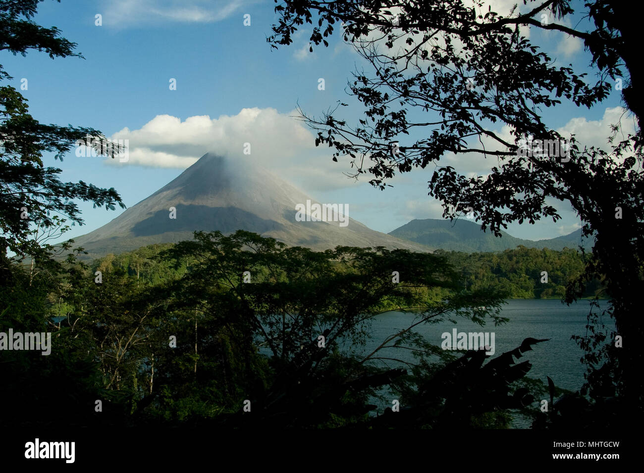View of the Arenal volcano in Costa Rica Stock Photo