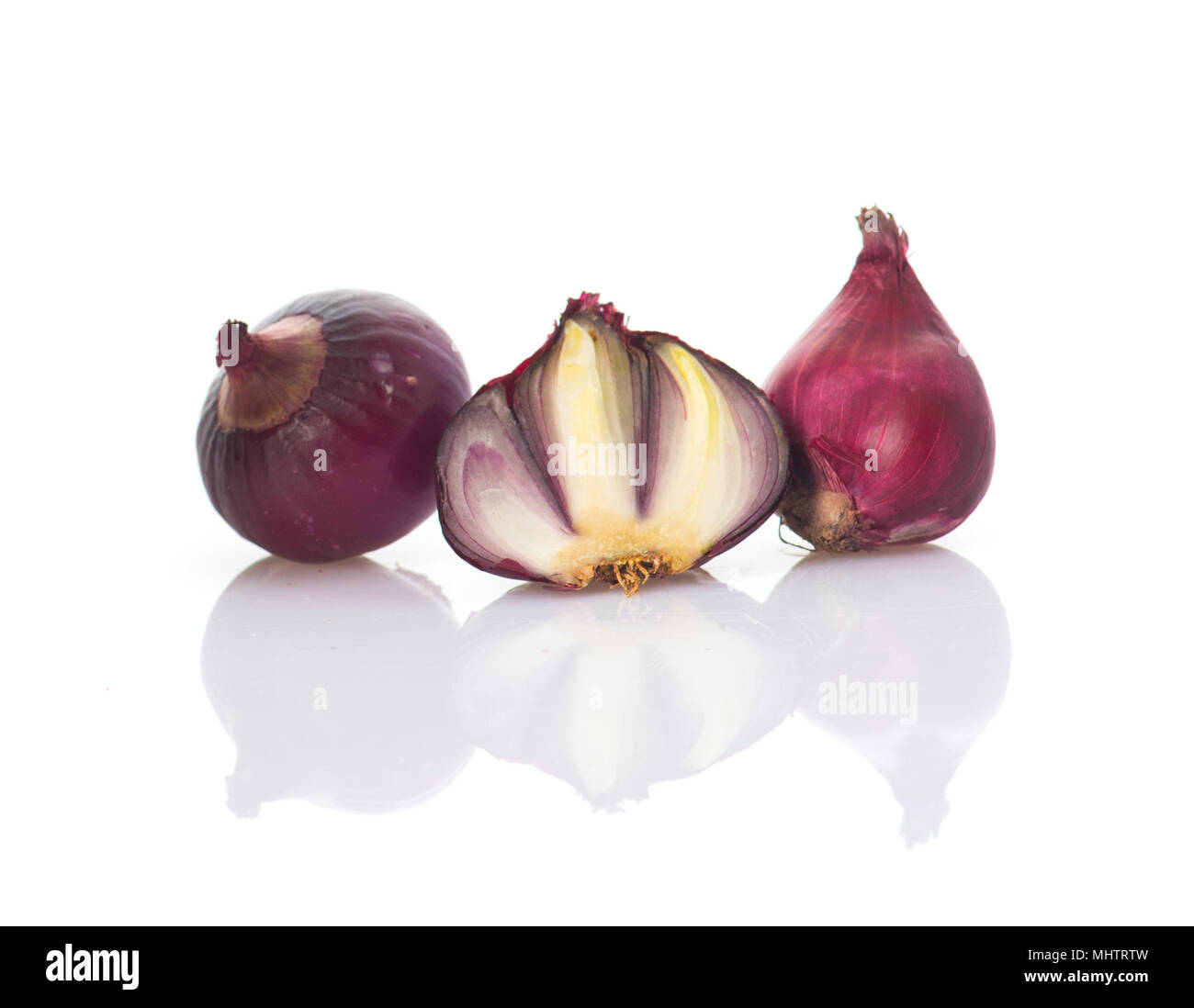 shallot on white background Stock Photo