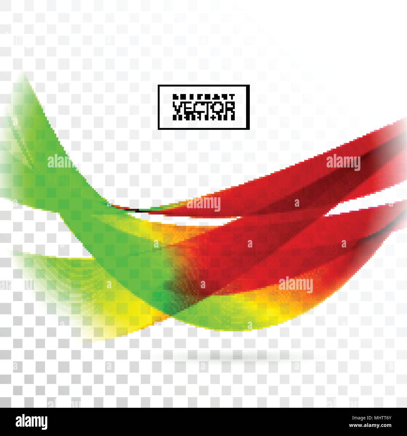 Abstract Wave Design on Transparent Background. Vector Illustration ...