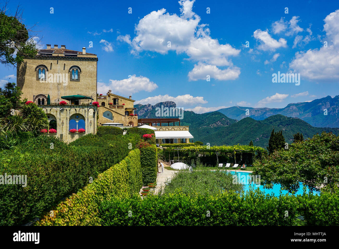 Grounds of Villa Cimbrone in Ravello, Amalfi Coast, Italy Stock Photo