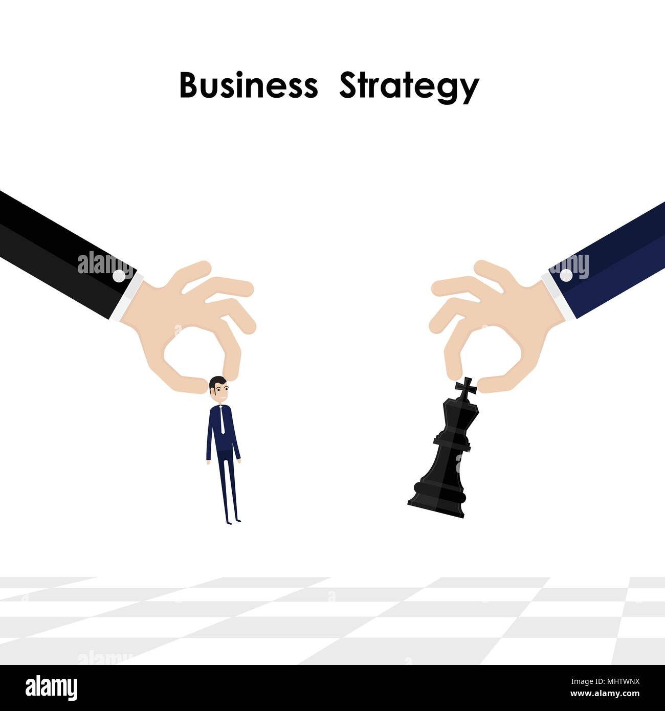 In the world of business, a chess piece symbolizes strategic