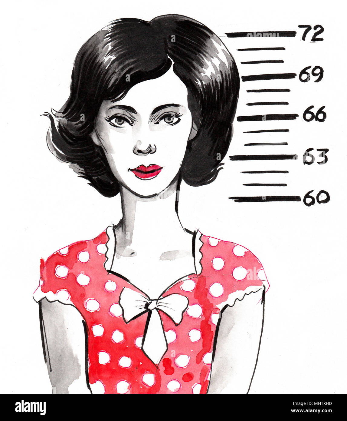 Mugshot of female criminal hi-res stock photography and images - Alamy