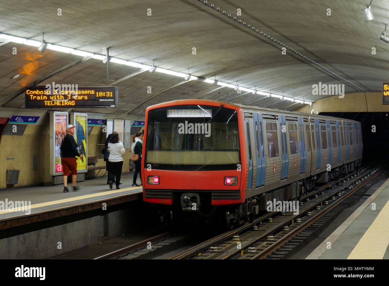 Lisbon underground, Lisbon, Portugal Stock Photo