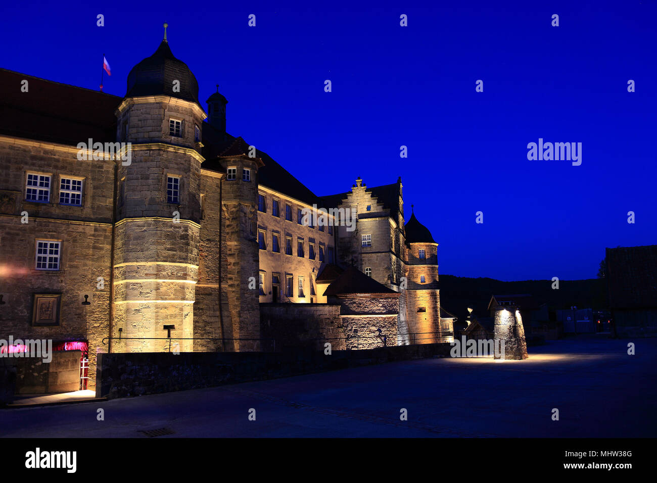 the castle of Rosenberg, Kronach, Upper Frankonia. Bavaria, Germany Stock Photo
