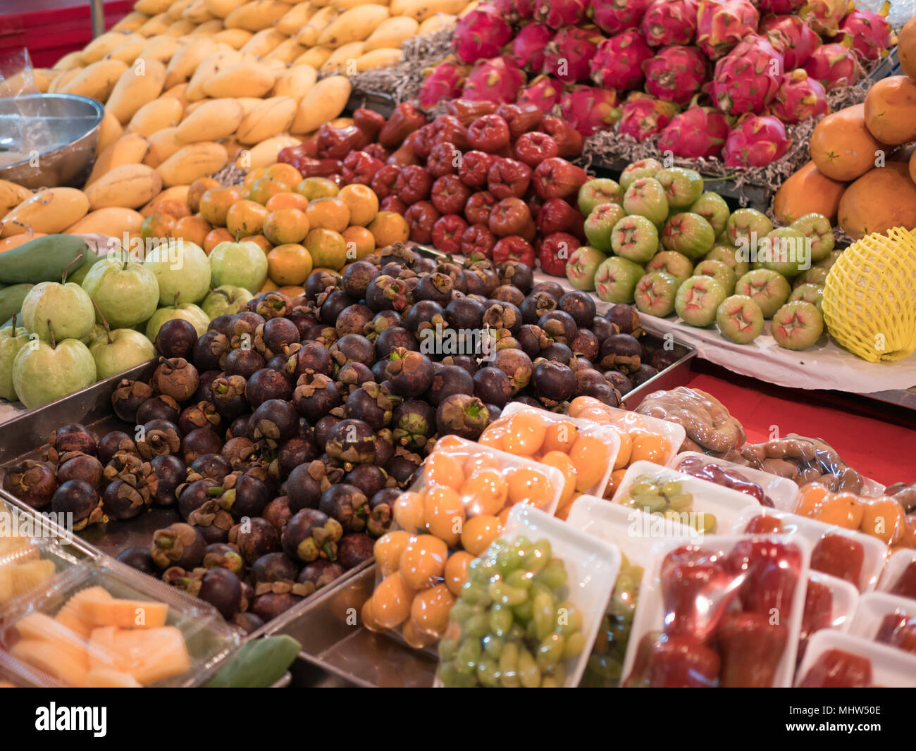 Shop selling fresh fruit varieties Stock Photo Alamy