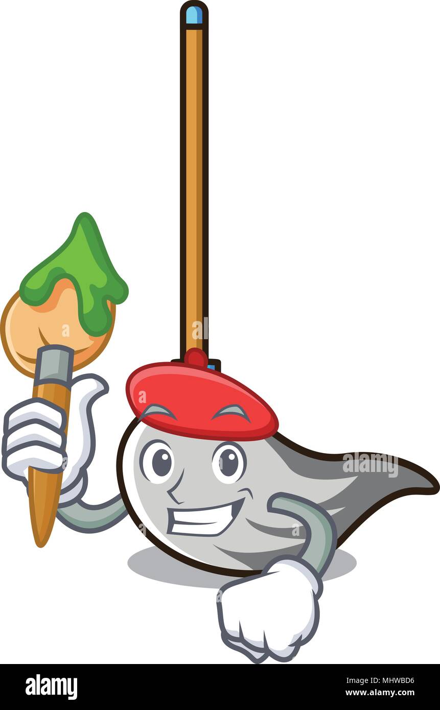 Artist mop character cartoon style Stock Vector Image & Art Alamy
