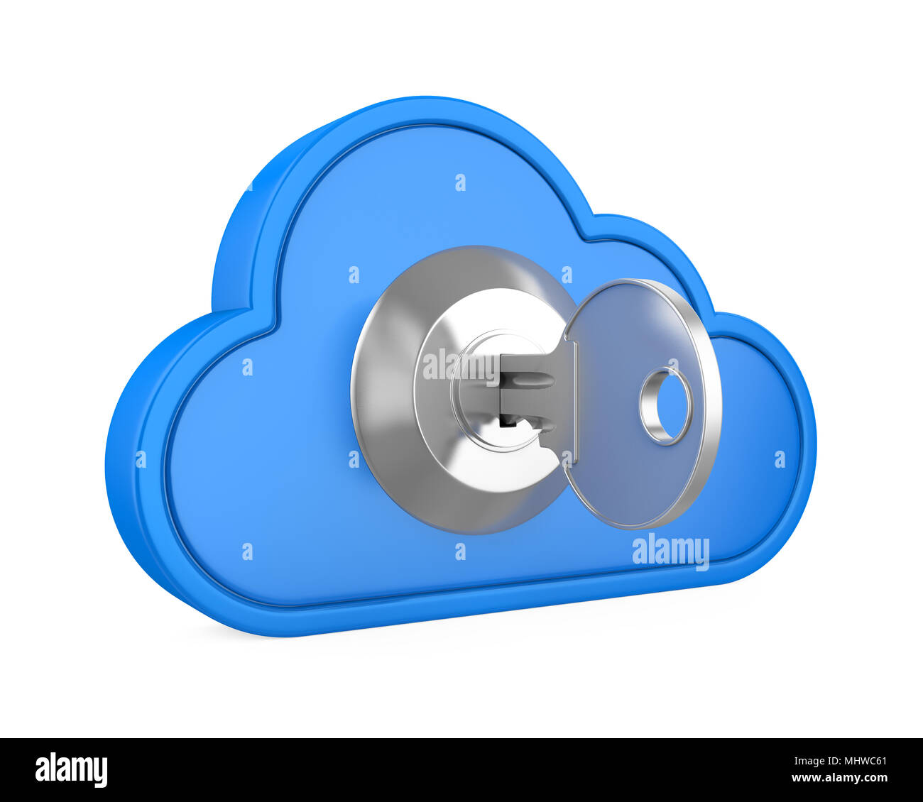 Cloud Storage Key Isolated Stock Photo