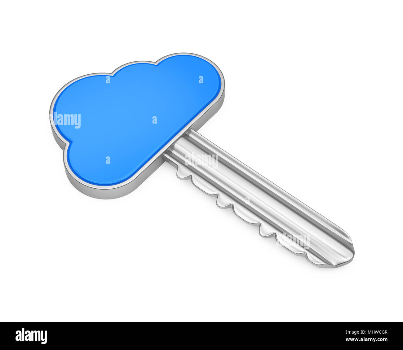 Cloud Storage Key Isolated Stock Photo