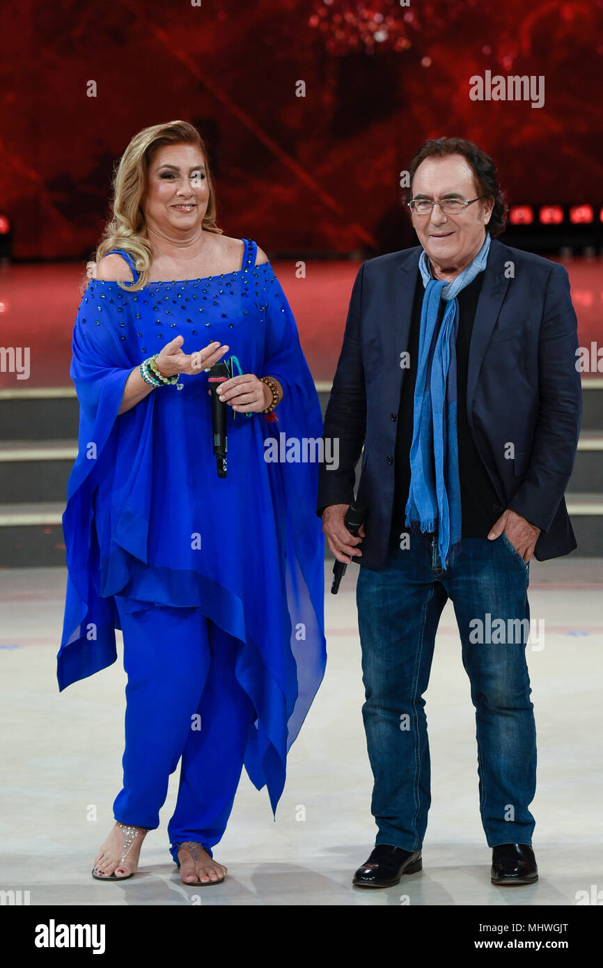 Italy, Rome, 07 April 2018 : The popular Rai Tv Show 'Ballando con le stelle' (Dancing with the stars)  Pictured : Albano Carrisi and Romina Power     Stock Photo