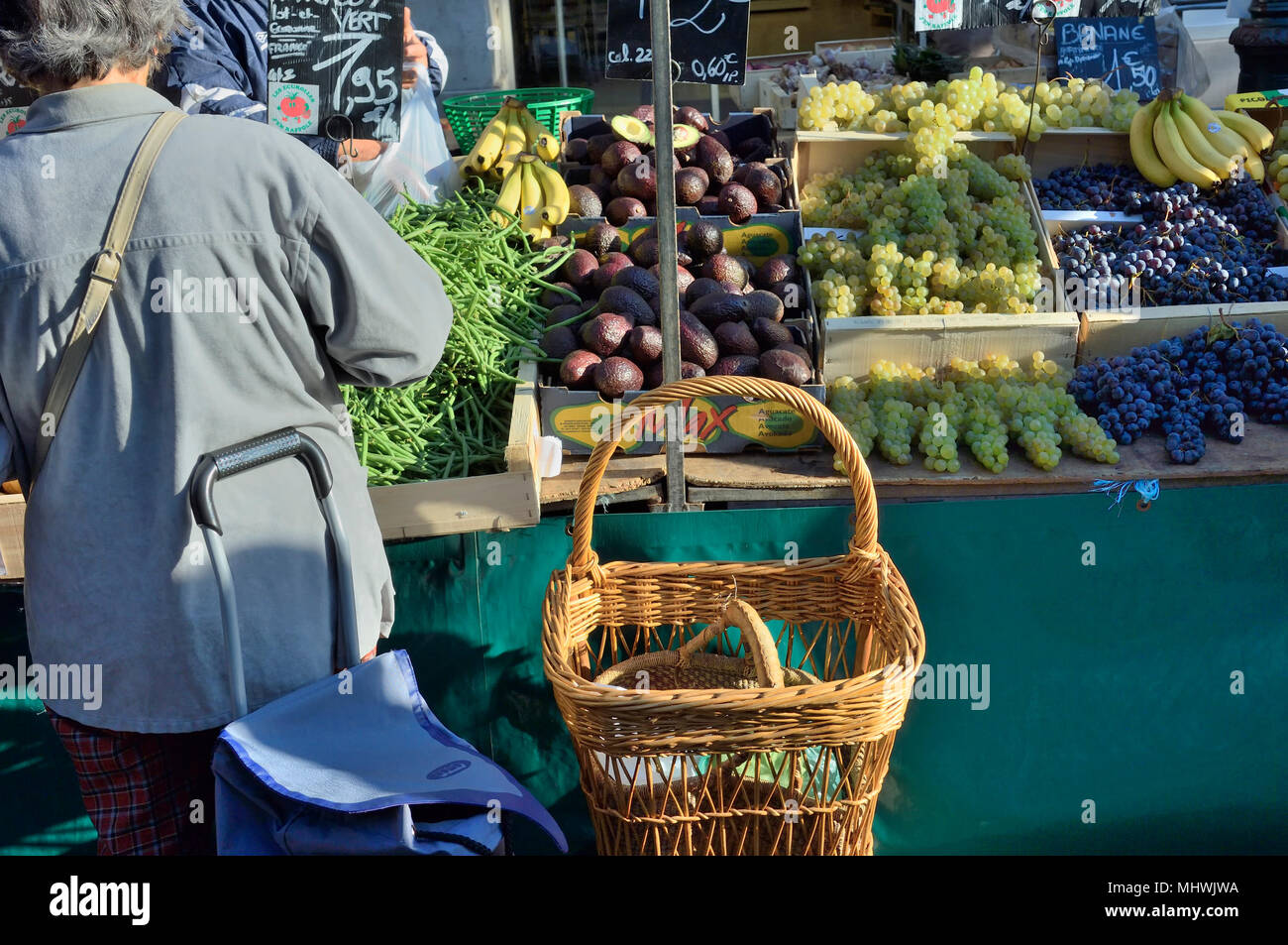 Market day, Rochefort, France Stock Photo