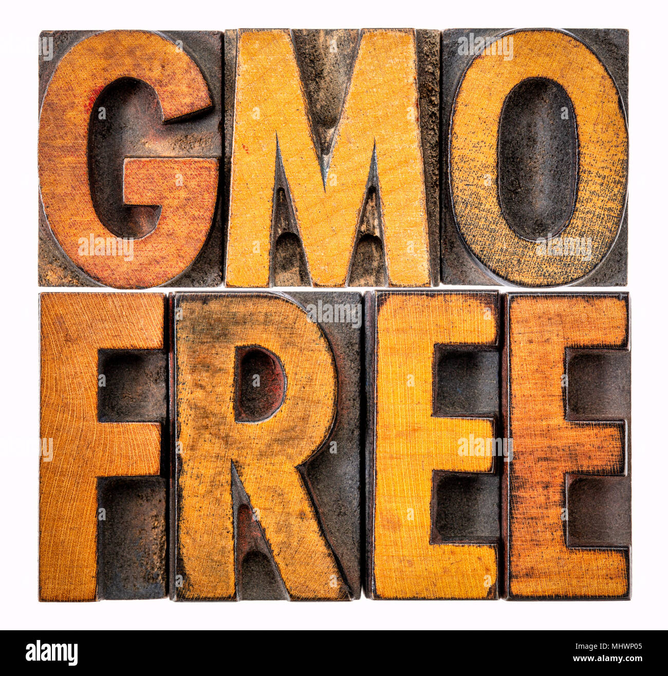 Gmo Genetically Modified Organism Free Banner Isolated Word