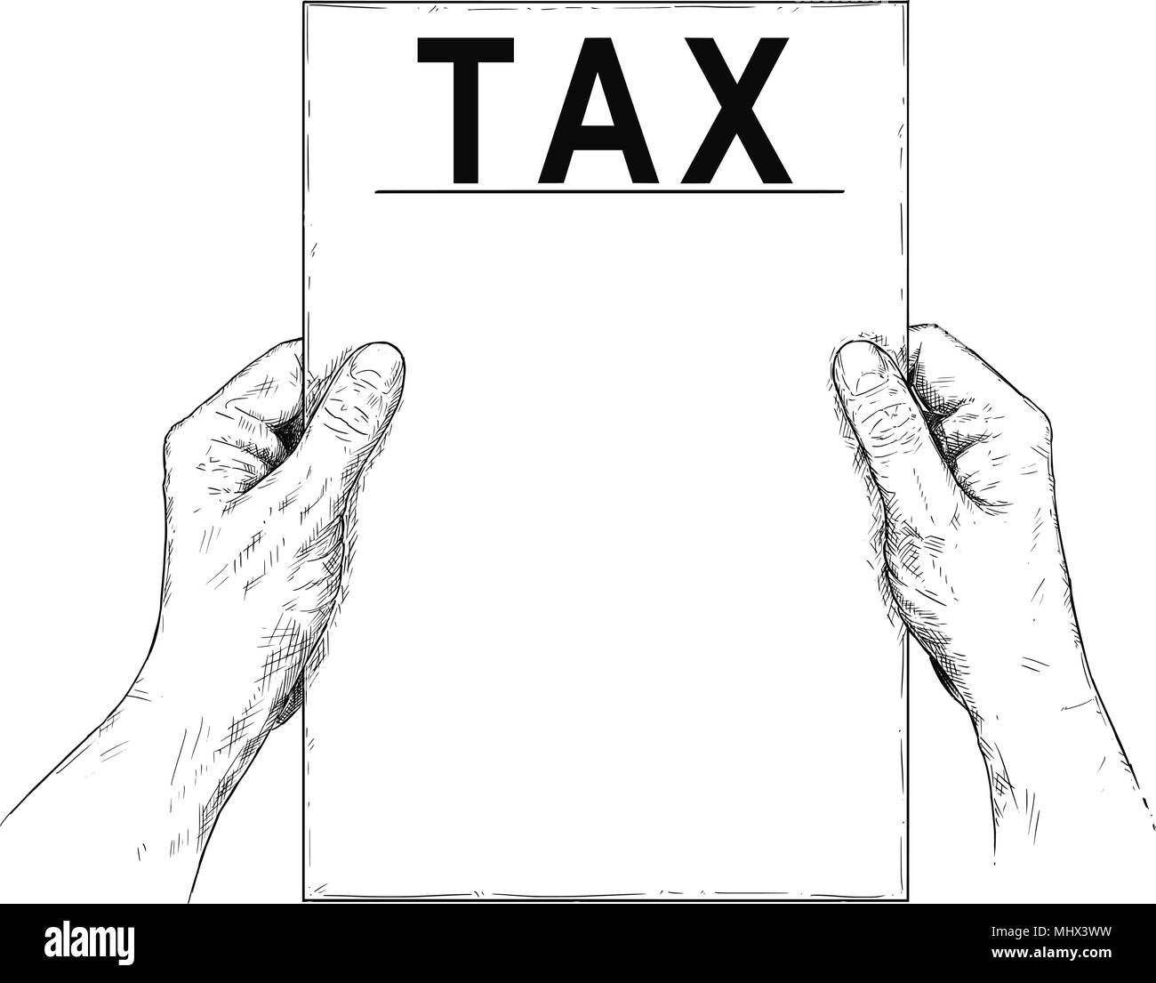Tax form cartoon hi-res stock photography and images - Alamy
