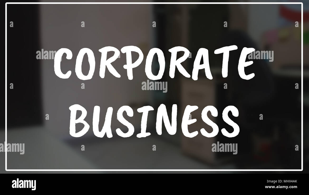 Corporate business word with business blurring background Stock Photo ...