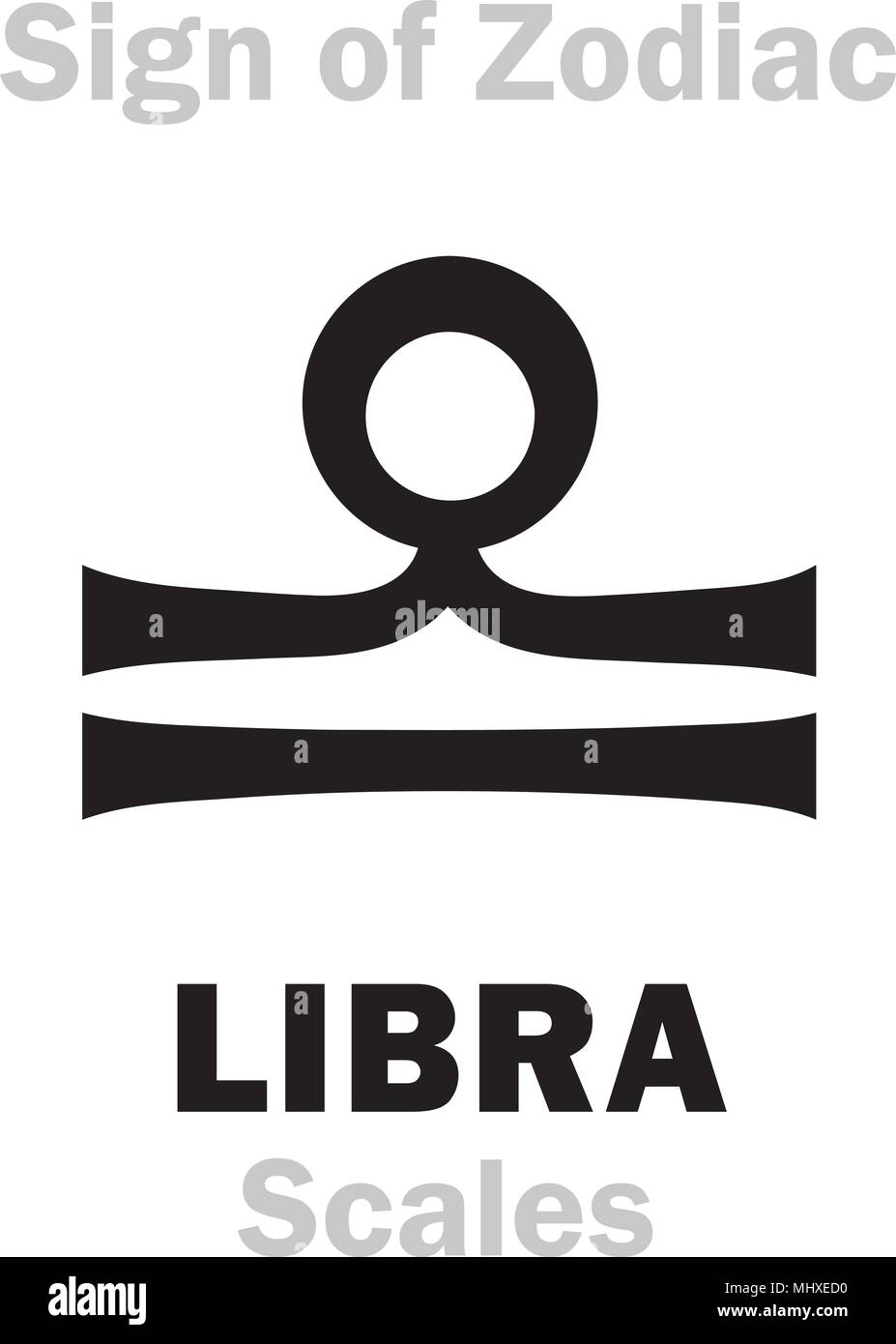 Astrology Alphabet: Sign of Zodiac LIBRA (The Scales). Hieroglyphics  character sign (single symbol Stock Vector Image & Art - Alamy