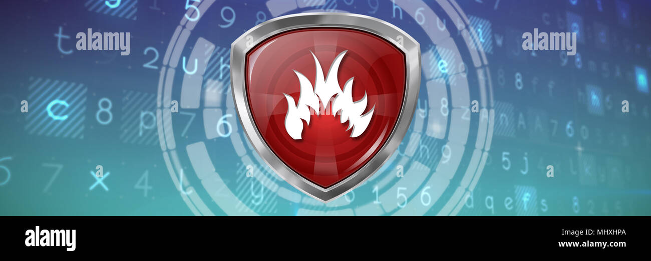 Composite image of red fire symbol Stock Photo
