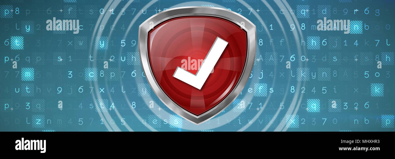 Composite image of red symbol validation Stock Photo