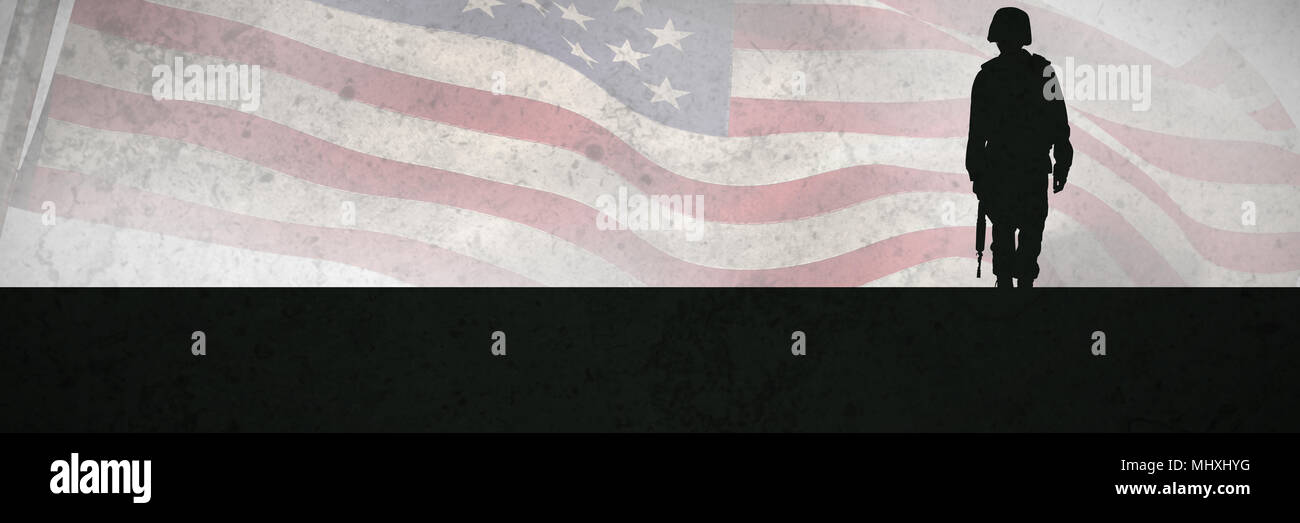 Composite image of low angle view of american flag Stock Photo