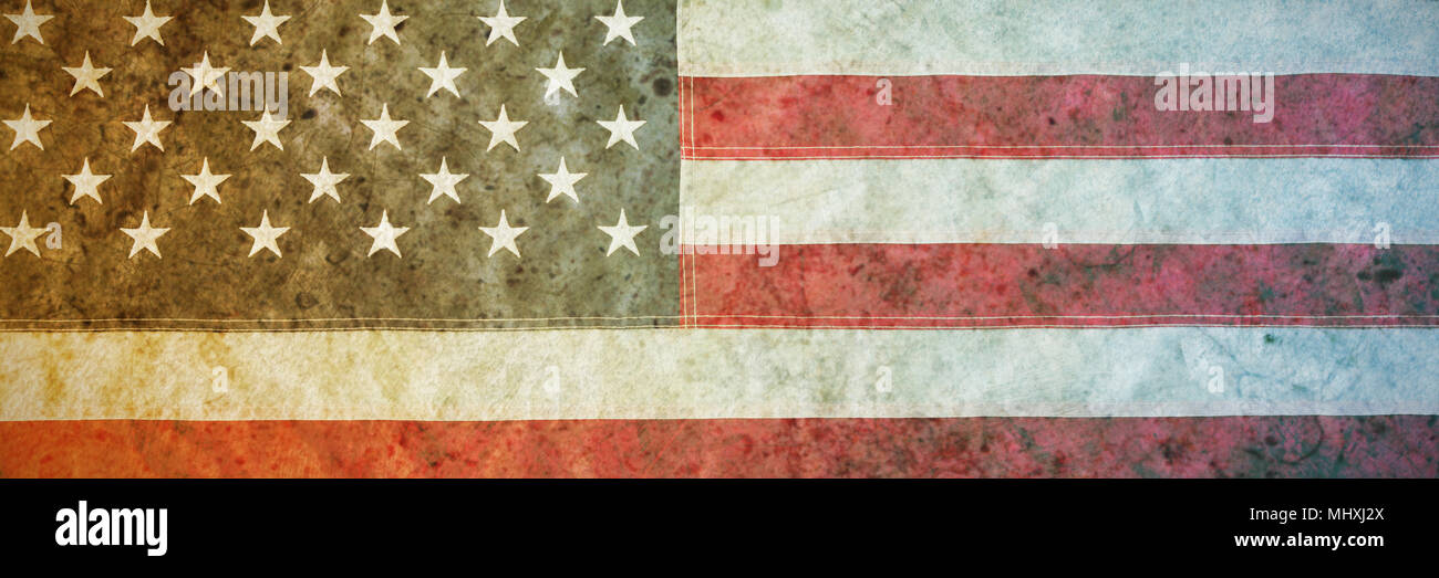American national flag with stars and stripes Stock Photo