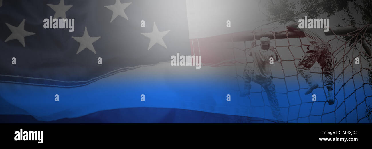 Composite image of full frame of wrinkled american flag Stock Photo