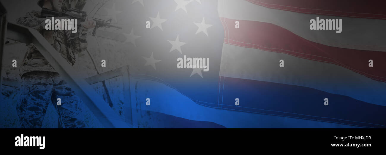 Composite image of close-up of an flag Stock Photo