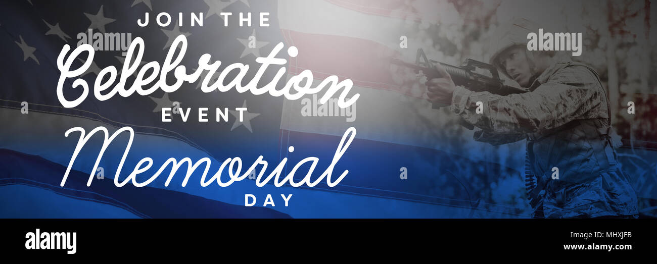 Composite image of celebration of memorial day Stock Photo