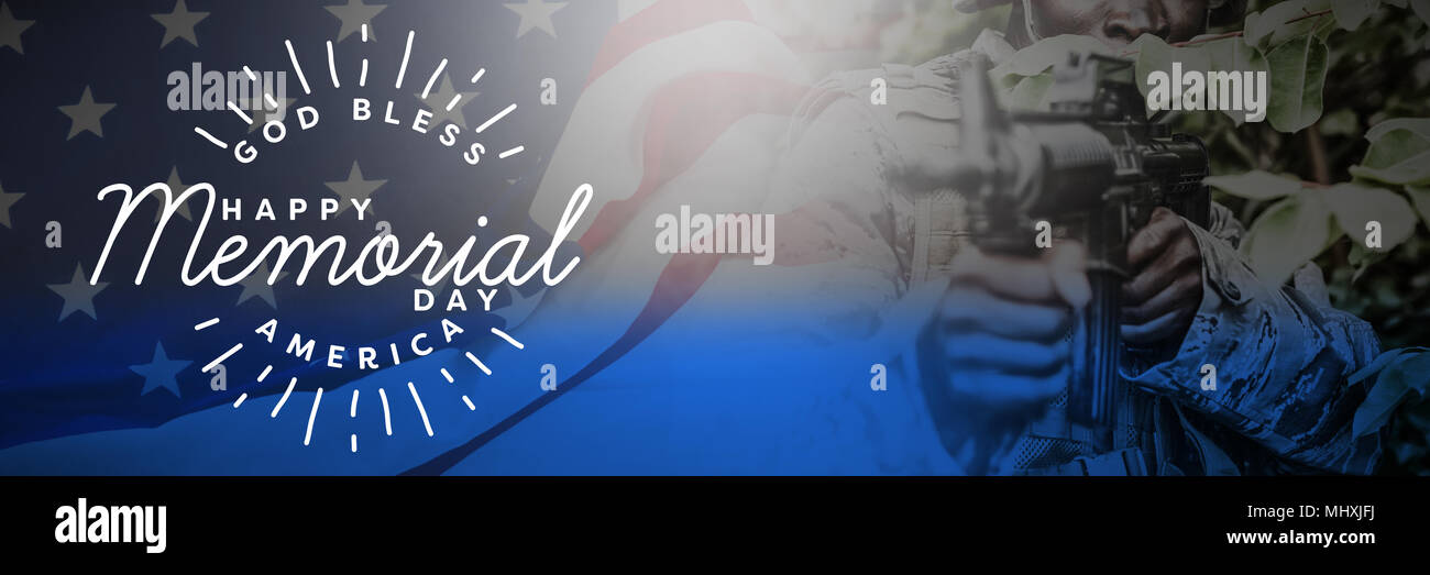 Composite image of logo for memorial day Stock Photo