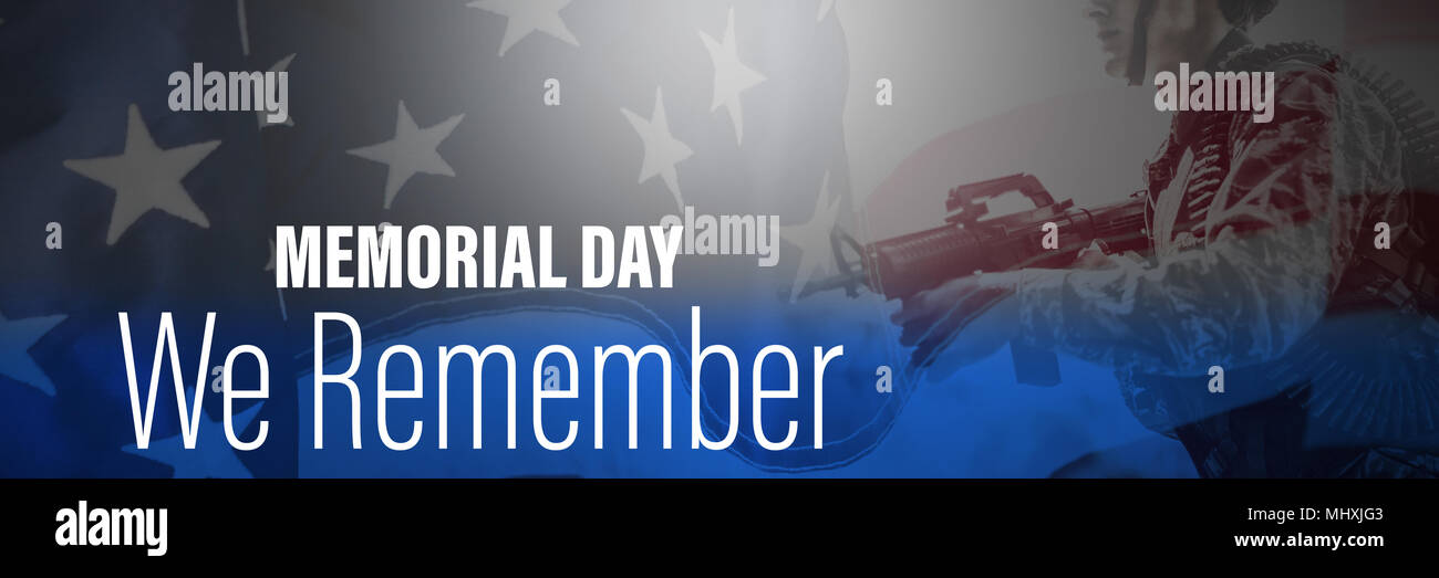 Composite image of digital title for memorial day Stock Photo
