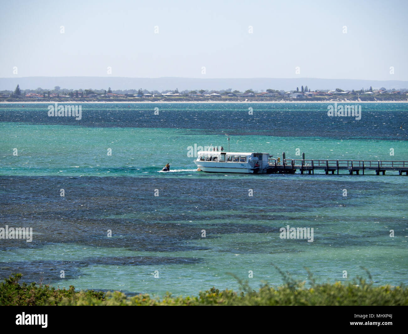 Passenger ferry for Penguin Island, Perth, Western Australia Stock Photo