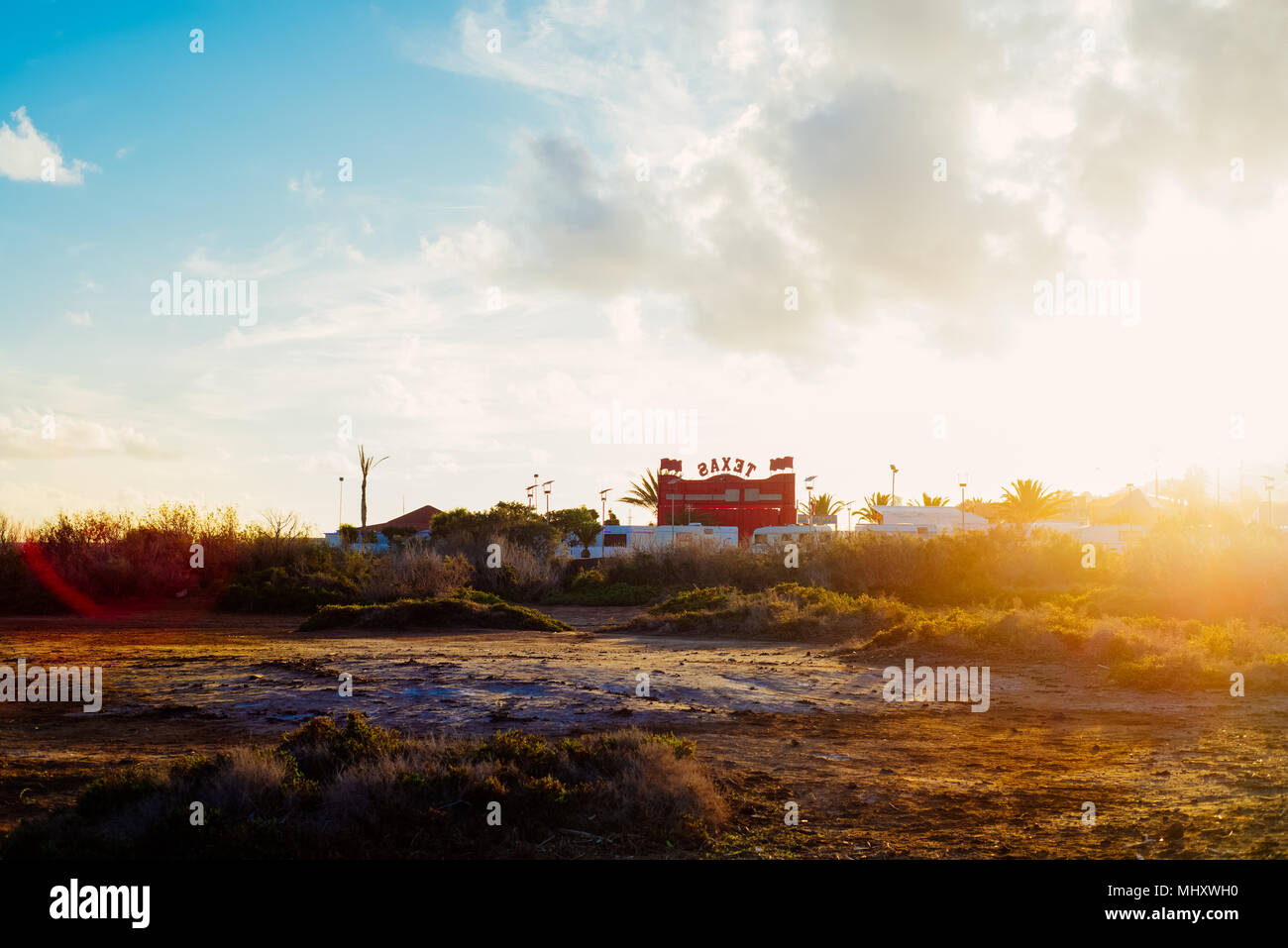 Sunset, Corralejo, Fuerteventura, Canary Islands Stock Photo